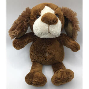 It's All Greek to Me Plush Brown Puppy Dog w belly button vintage cute rare 8"